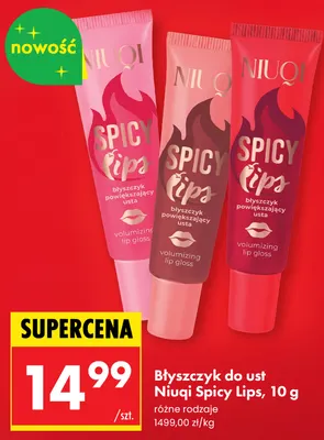 Błyszczyk do ust Niuqi Spicy Lips promocja w Biedronka