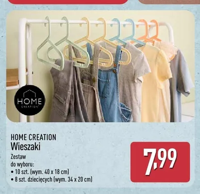 Wieszaki dziecięce Home Creation 8-pak promocja w Aldi