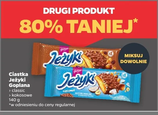 Ciastka goplana orzechowe, kokosowe promocja w Netto