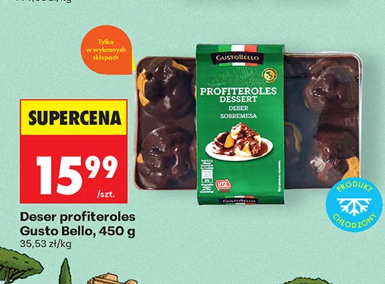 Deser profiteroles Gusto Bello promocja w Biedronka