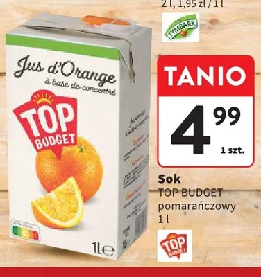 Sok pomarańczowy Toma promocja w Intermarche