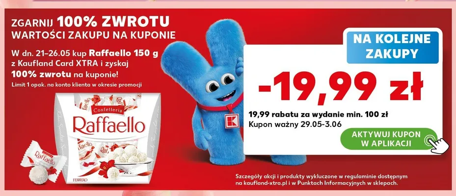 Praliny Raffaello 150g promocja w Kaufland