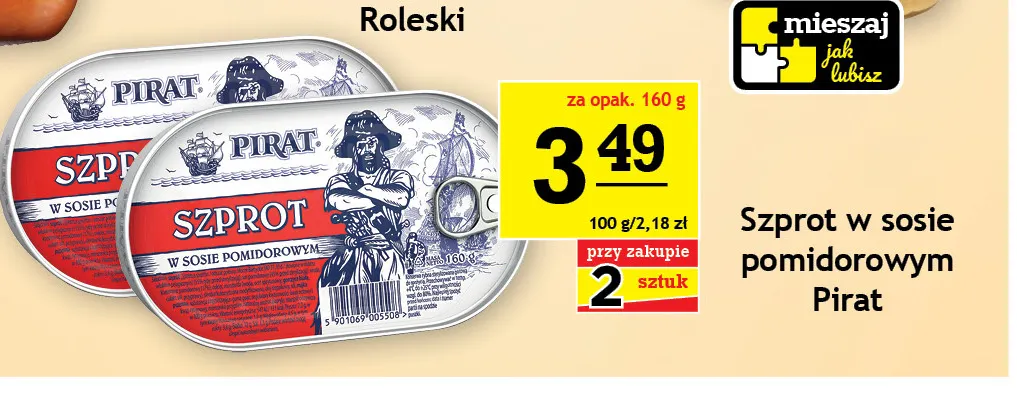Szprot w sosie pomidorowym Pirat promocja w Gram Market