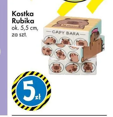 Kostka Rubika Capy Bara ok. 5,5 cm promocja w Tedi
