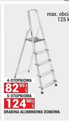 Drabina aluminiowa domowa 4-stopniowa promocja w Merkury Market