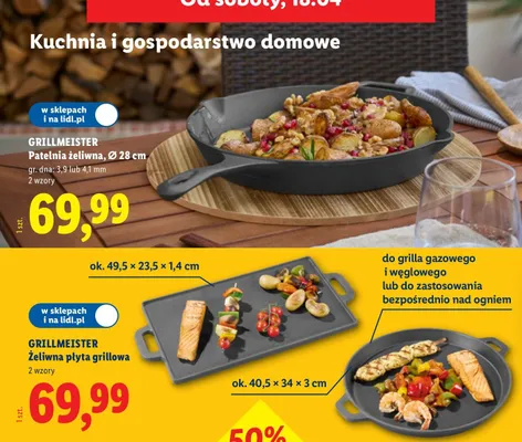 Żeliwna płyta grillowa promocja w Lidl