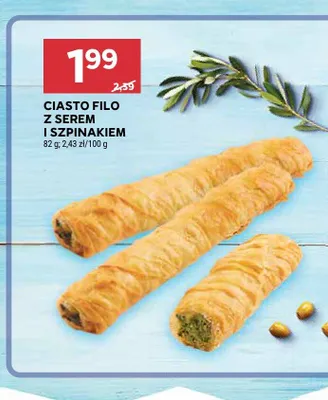 Ciasto filo z serem i szpinakiem promocja w Stokrotka