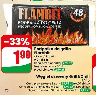 Podpałka do grilla Flambit promocja w Dino