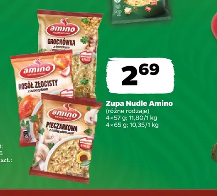 Zupa Nudle Amino 4-pak promocja w Netto