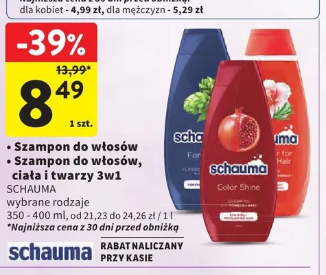 Szampon do włosów Schauma Color Shine promocja w Intermarche