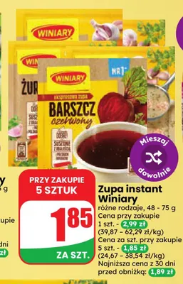 Zupa instant Winiary promocja w Dino