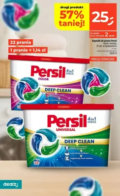Kapsułki do prania Persil 4in1 Discs Universal Deep Clean promocja w Dealz
