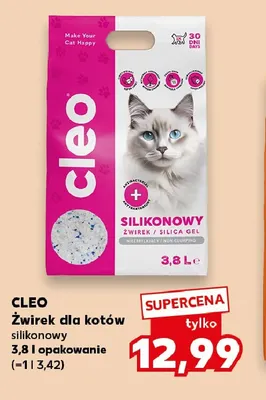 Żwirek dla kotów silikonowy Cleo promocja w Kaufland