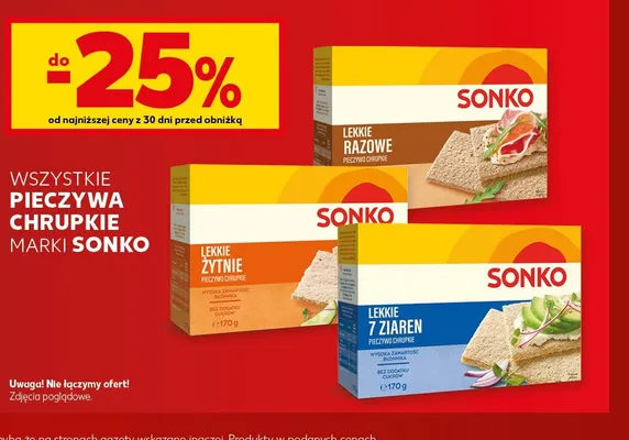 Pieczywo chrupkie Lekkie 7 ziaren Sonko promocja w Kaufland