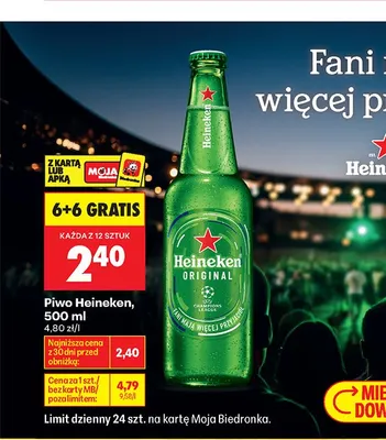 Piwo Heineken promocja w Biedronka