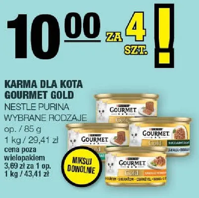 Karma dla kota Gourmet Gold promocja w SPAR