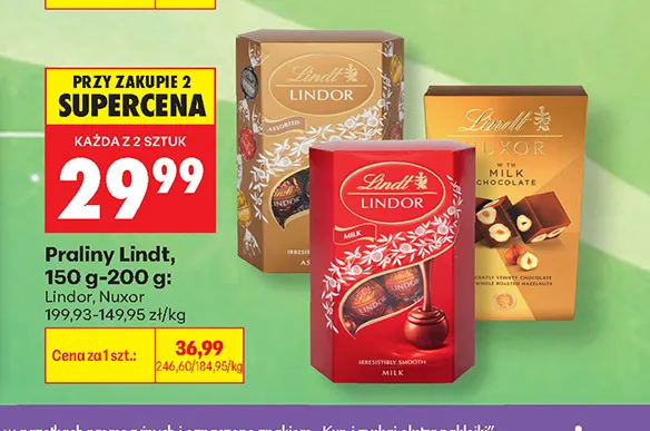 Praliny Lindt Lindor promocja w Biedronka