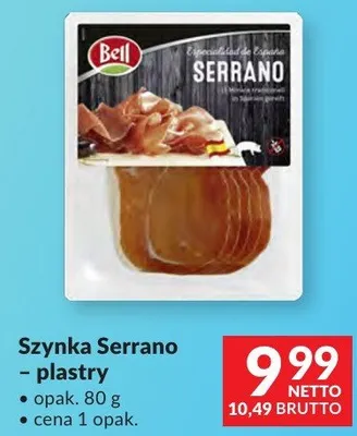 Szynka Serrano Bell plastry promocja w Makro