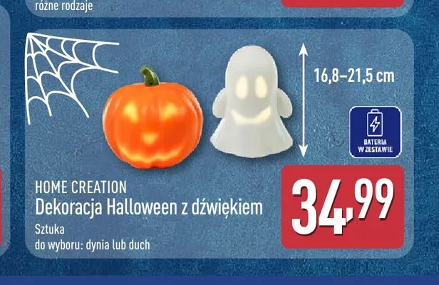 Dekoracja Halloween z dźwiękiem duch Home Creation promocja w Aldi