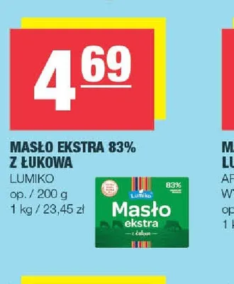 Masło ekstra 83% z Łukowa promocja w SPAR