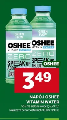 Napój Oshee Vitamin Water Zero Speak Up About promocja w Stokrotka