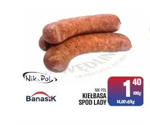 Kiełbasa spod lady Nik-Pol promocja w Tomi Markt