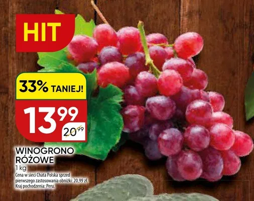 Winogrono różowe promocja w Chata Polska