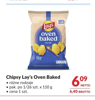 Chipsy Lay's Oven Baked promocja w Makro