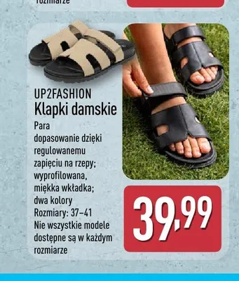 Klapki damskie UP2FASHION promocja w Aldi