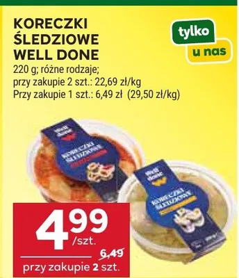 Koreczki śledziowe Well Done promocja w Stokrotka