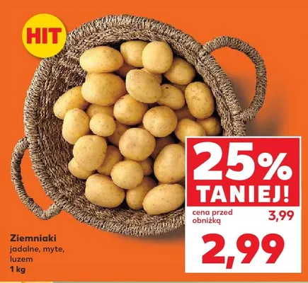 Ziemniaki jadalne, myte, luzem 1kg promocja w Kaufland