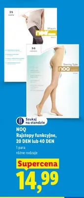 Rajstopy funkcyjne 20 DEN NOQ promocja w Lidl