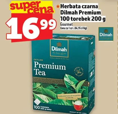 Herbata czarna Dilmah Premium 100 torebek 200 g promocja w TOPAZ