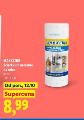 Ścierki uniwersalne na rolce Maxxline promocja w Lidl