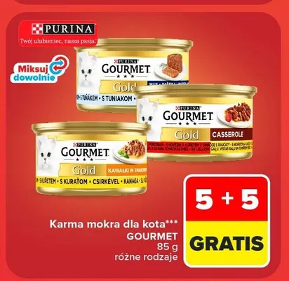 Karma mokra dla kota Gourmet Gold z tuńczykiem promocja w Carrefour