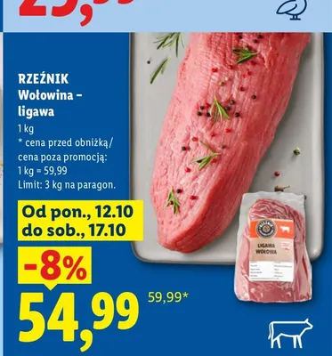 Wołowina ligawa Rzeźnik promocja w Lidl