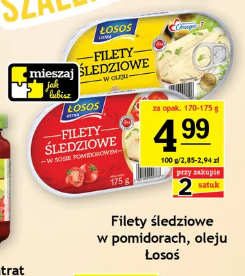 Filety śledziowe w sosie pomidorowym Łosoś Ustka promocja w Gram Market