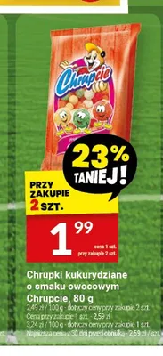 Chrupki kukurydziane o smaku owocowym Chrupcie promocja w Twój Market