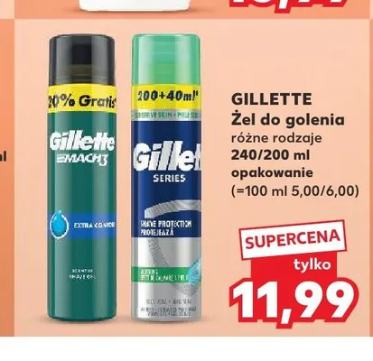 Żel do golenia Gillette promocja w Kaufland