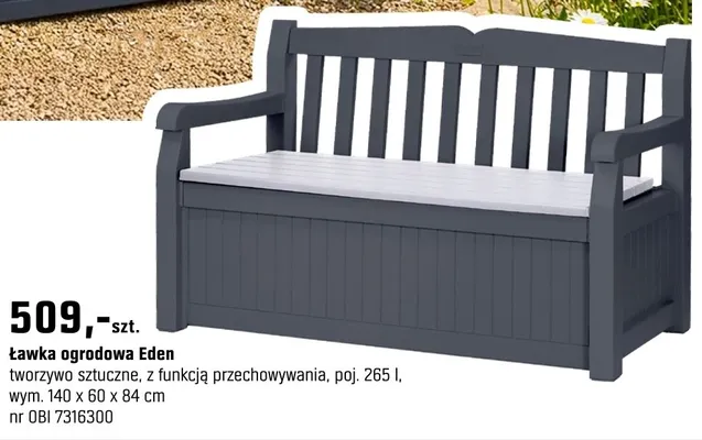 Ławka ogrodowa Eden promocja w OBI