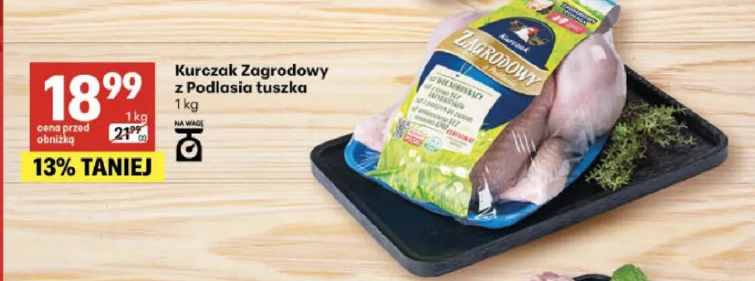 Kurczak Zagrodowy z Podlasia tuszka promocja w Delikatesy Centrum