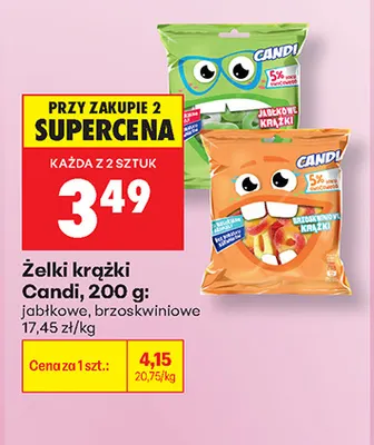 Żelki krążki brzoskwiniowe Candi promocja w Biedronka