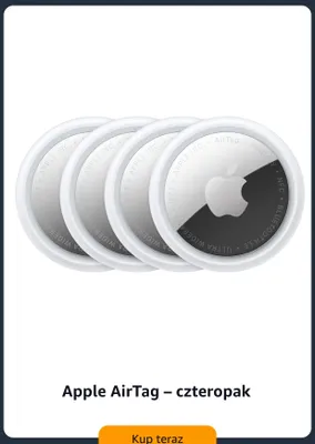 Lokalizator Apple AirTag 4-pak promocja w Amazon