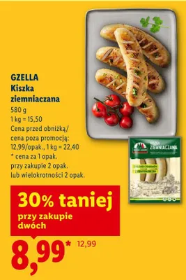 Kiszka ziemniaczana Gzella promocja w Lidl