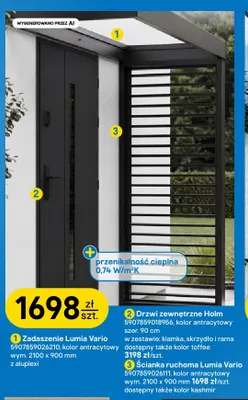 Zadaszenie Lumia Vario z aluplexi Ok Doors promocja w Castorama