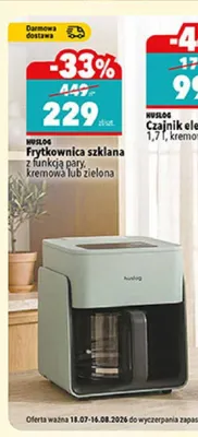 Frytkownica szklana z funkcją pary Huslog promocja w Biedronka