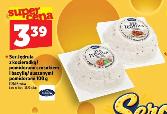 Ser Jędrula z suszonymi pomidorami OSM Kosów promocja w TOPAZ