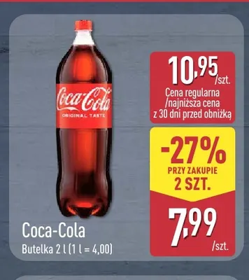 Napój gazowany Coca-Cola promocja w Aldi