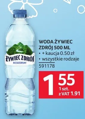 Woda Żywiec Zdrój 500 ml promocja w Selgros