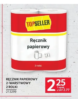 Ręcznik papierowy 2-warstwowy Topseller 2-pak promocja w Selgros